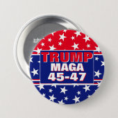 TRUMP 45-47 MAGA 缶バッジ (正面&裏面)
