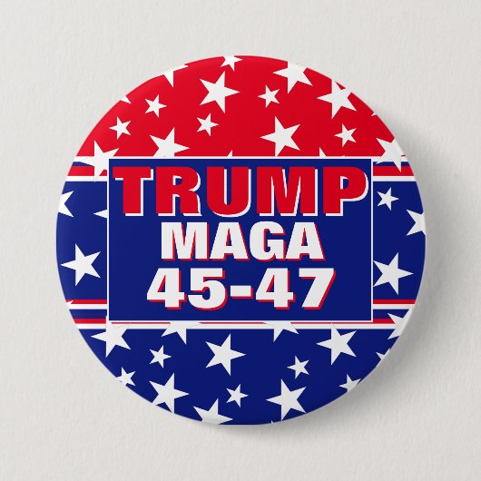 TRUMP 45-47 MAGA 缶バッジ (正面)