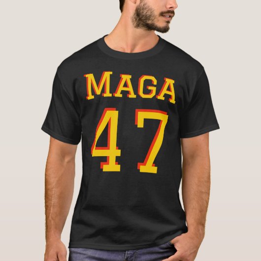 Trump 47 MAGA t shirt Tシャツ (正面)