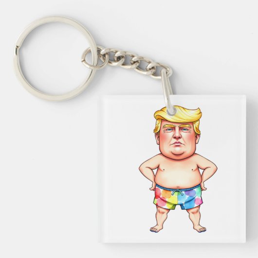 trump à la plage キーホルダー (正面)