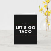 Trump Always Chickens Out Let's Go Taco Funny 10  カード (黄色い花)