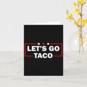 Trump Always Chickens Out Let's Go Taco Funny 4th  カード (黄色い花)