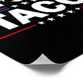 Trump Always Chickens Out Let's Go Taco Funny 4th  ポスター (角)
