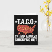 Trump Always Chickens Out Meme  カード (黄色い花)