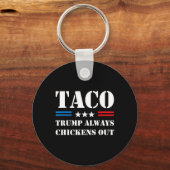 Trump Always Chickens Out Taco Trade Funny Meme 1  キーホルダー (正面)