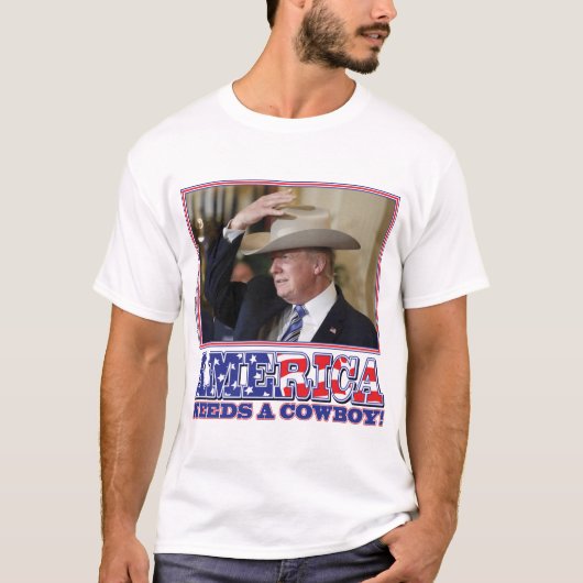 TRUMP-AMERICA-COWBOY Tシャツ (正面)