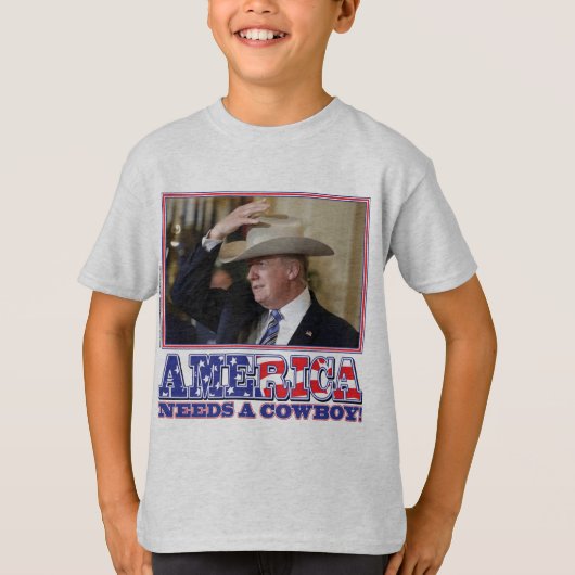 TRUMP-AMERICA-COWBOY Tシャツ (正面)