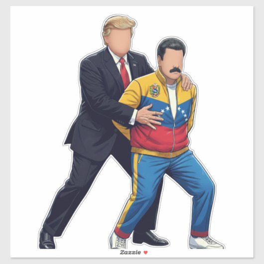 Trump Arresting Maduro Bold Political Satire シール (シート)