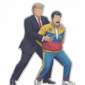 Trump Arresting Maduro Bold Political Satire シール (正面)