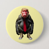 Trump Baboon Button 缶バッジ (正面)