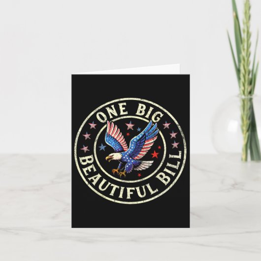 Trump Big Bill One Big Beautiful Bill Funny Politi カード (正面)