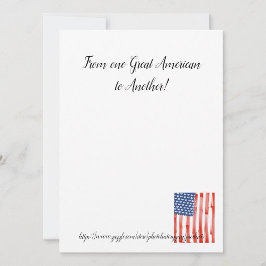 Trump Birthday Card Circa 1910 Patriotic Display  (裏面)