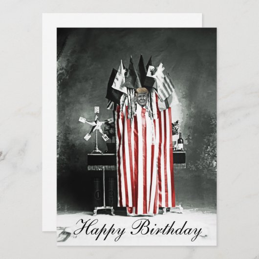 Trump Birthday Card Circa 1910 Patriotic Display  (正面/裏面)