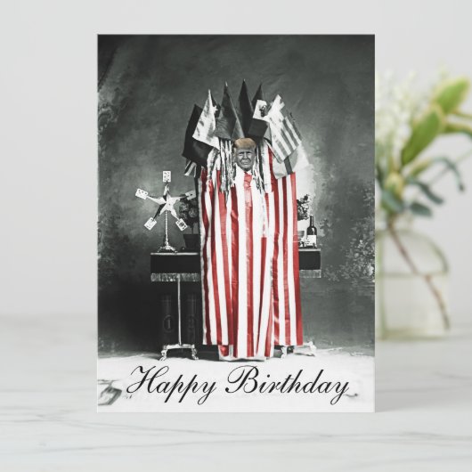 Trump Birthday Card Circa 1910 Patriotic Display  (スタンド正面)