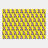 Trump Blowing Bubble Gum Christmas ラッピングペーパーシート (正面2)