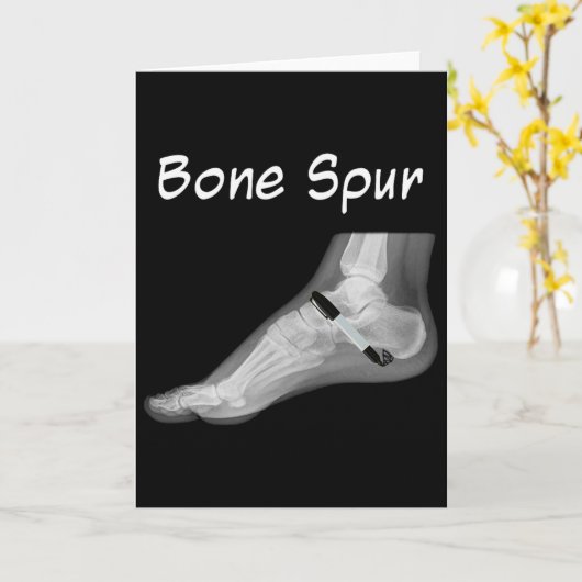 Trump Bone Spur Ink Pen Funny Anti Trump  カード (黄色い花)