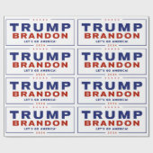 Trump Brandon 2024™選挙の贈り物包装紙 ラッピングペーパー (フラット)