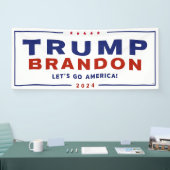 Trump Brandon 2024™選挙、ビニールバナーの公式 横断幕 (トレードショー)