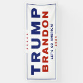 Trump Brandon 2024™選挙、ビニールバナーの公式 横断幕 (縦)