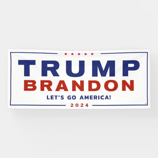 Trump Brandon 2024™選挙、ビニールバナーの公式 横断幕 (横)