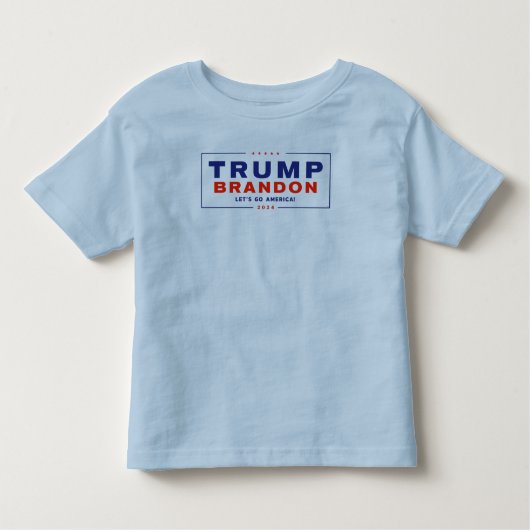 Trump Brandon 2024™、選挙：青い幼児Tシャツ トドラーTシャツ (正面)