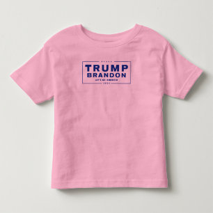 Trump Brandon 2024™、Toddler Pink T-Shirt選挙 トドラーTシャツ