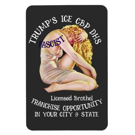Trump Brothel Franchise Licensed Insured Big $ マグネット (縦)