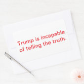 Trump Cannot Tell The Truth Hankamer Artjunkhaus 長方形シール (封筒)