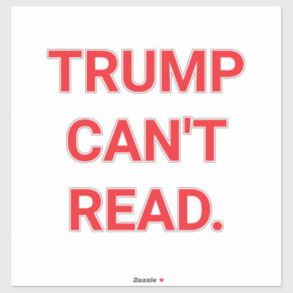 TRUMP CAN'T READ Hankamer Artjunkhaus Love PEACE シール