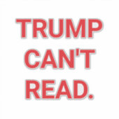 TRUMP CAN'T READ Hankamer Artjunkhaus Love PEACE シール (正面)