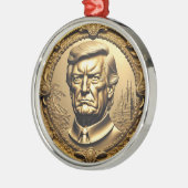 TRUMP CGI収集金ゴールドアートコインDoubloon メタルオーナメント (左)