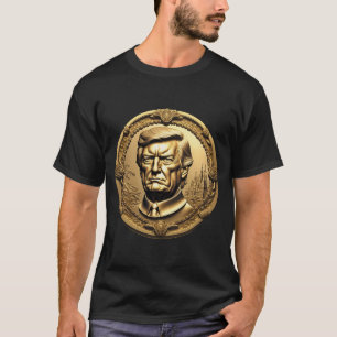 TRUMP CGI収集金ゴールドアートコインDoubloon Tシャツ
