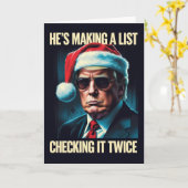 Trump Christmas Card | Patriot Holiday Greeting カード (黄色い花)