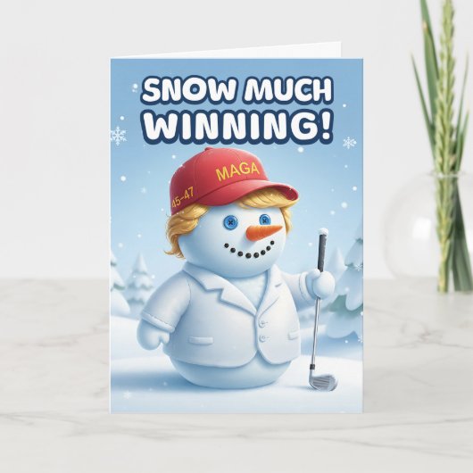 Trump Christmas Card | Snowman Trump カード (正面)