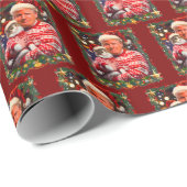 Trump Christmas Cat Ugly Xmas Wrapping Paper ラッピングペーパー (ロールコーナー)