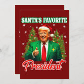 Trump Christmas Gift | Santa's Favorite President シーズンカード (正面/裏面)