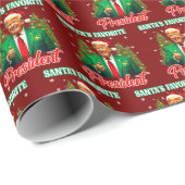 Trump Christmas Gift | Santa's Favorite President ラッピングペーパー (ロールコーナー)