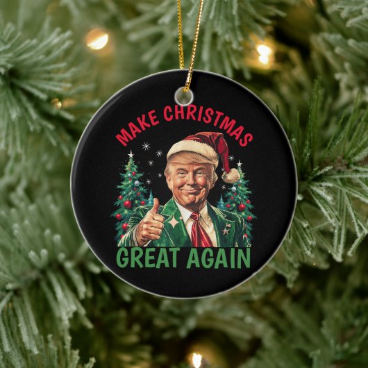 Trump Christmas, Make Christmas Great Again セラミックオーナメント (ツリー)