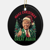 Trump Christmas, Make Christmas Great Again セラミックオーナメント (左)