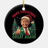 Trump Christmas, Make Christmas Great Again セラミックオーナメント (裏面)