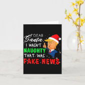 Trump Christmas Pajamas Shirt Dear Santa  カード (黄色い花)