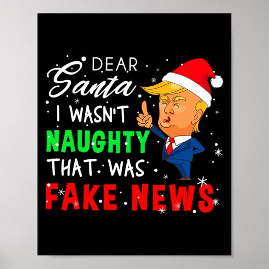 Trump Christmas Pajamas Shirt Dear Santa  ポスター (正面)