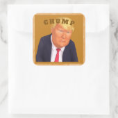 Trump/Chump Sticker スクエアシール (バッグ)