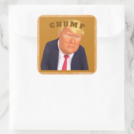 Trump/Chump Sticker スクエアシール (バッグ)