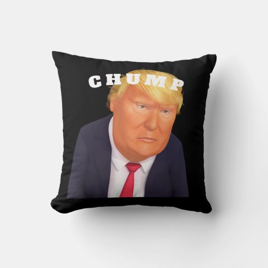 Trump/Chump Throw Pillow クッション (正面)