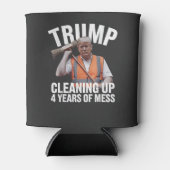 Trump Cleaning up 4 Years of Mess Garbage Can 缶クーラー (正面)