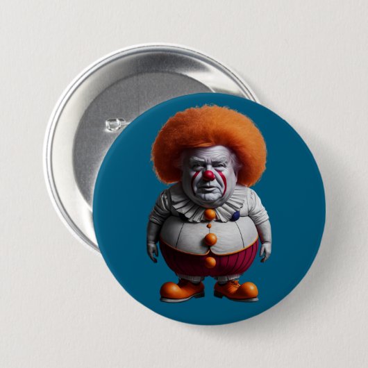 Trump Clown Button 缶バッジ (正面&裏面)