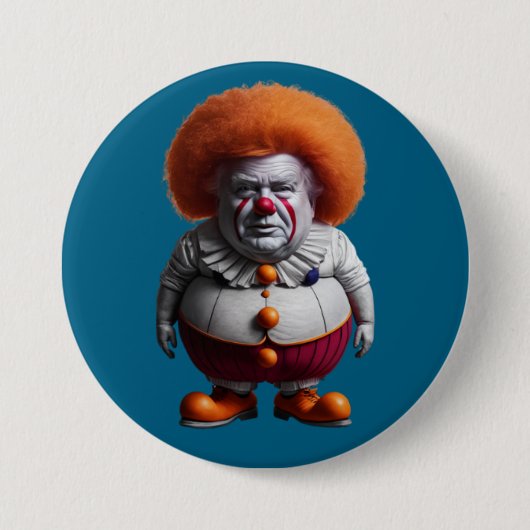 Trump Clown Button 缶バッジ (正面)