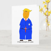 Trump Concepts of a Plan Humorous Card カード (黄色い花)