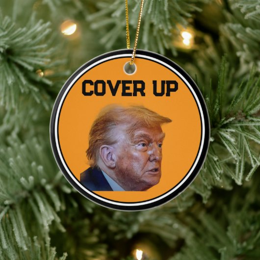 Trump Cover Up Beverage Coaster セラミックオーナメント (ツリー)
